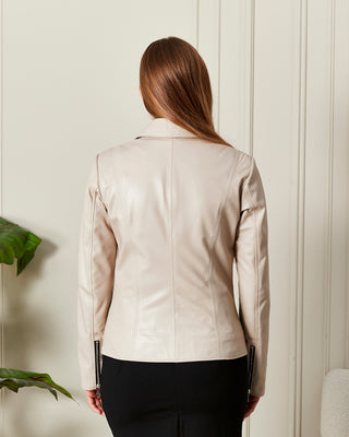 Veste en cuir chic et habillée