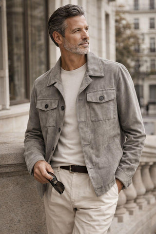 Veste Légère Homme Beige pour le Printemps