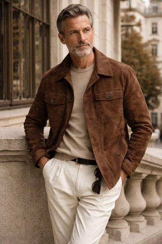 Veste Légère Homme Beige pour le Printemps