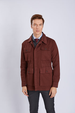 Veste ¾ homme en laine – coupe cintrée et poches à boutons