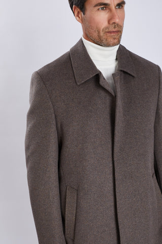 Manteau ¾ homme – coupe élégante et fermeture dissimulée