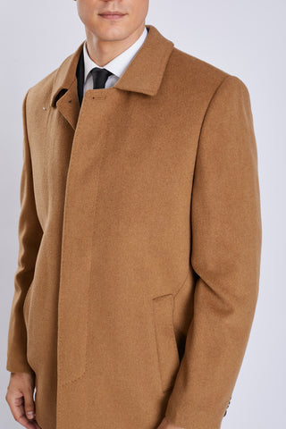 Manteau ¾ homme – coupe élégante et fermeture dissimulée