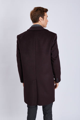 Manteau long homme en laine – ceinture ajustable et col classique